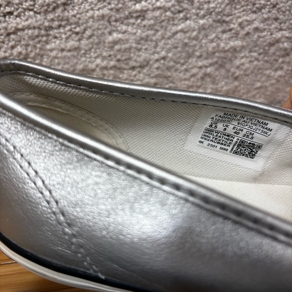 Converse All Star Dainty Mary Jane Strap Shoes - Silver (A12201C) Sz 8.5 - Picture 5 of 8